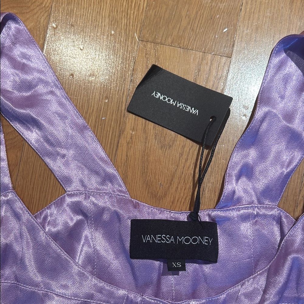 Vanessa Mooney Lavender Satin Top - Picture 2 of 5